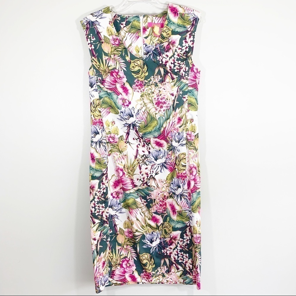 Catherine Malandano tropical floral print dress
